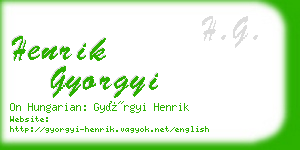 henrik gyorgyi business card